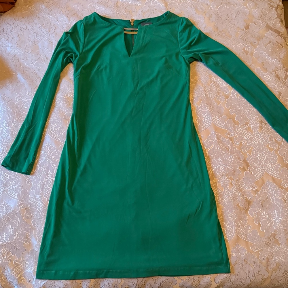 Vince Camuto Vibrant Green Midi Dress